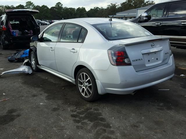 3N1BB61E38L711774 - 2008 NISSAN SENTRA SE- SILVER photo 3