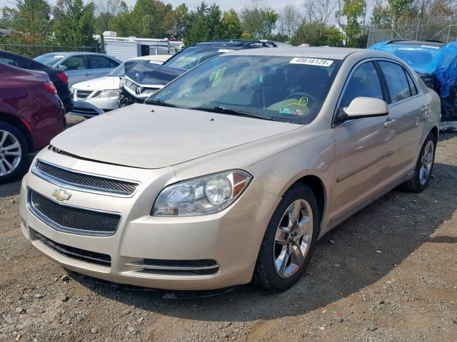 1G1ZH57B694175145 - 2009 CHEVROLET MALIBU 1LT BEIGE photo 2