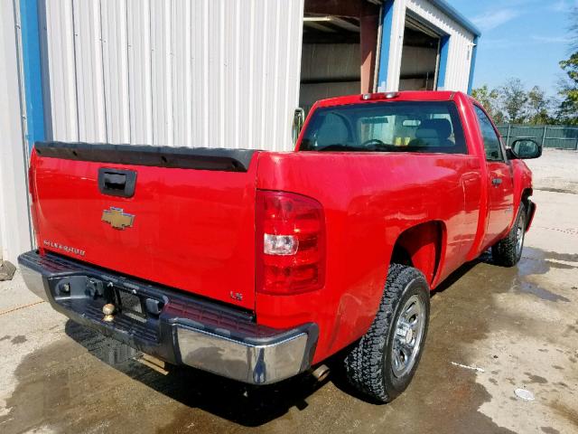 1GCEC14CX8Z322563 - 2008 CHEVROLET SILVERADO RED photo 4