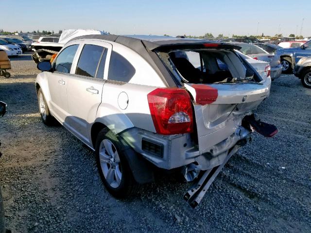 1B3CB4HA4AD664468 - 2010 DODGE CALIBER SX SILVER photo 3