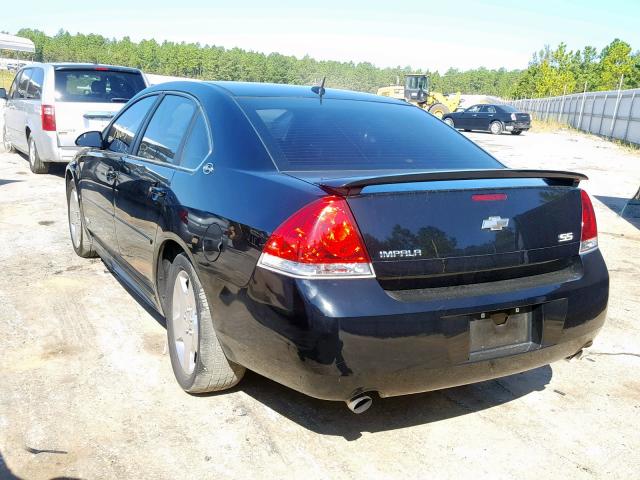 2G1WD57C691187119 - 2009 CHEVROLET IMPALA SS BLACK photo 3