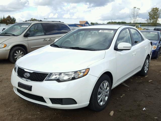 KNAFU4A27D5738227 - 2013 KIA FORTE EX WHITE photo 2