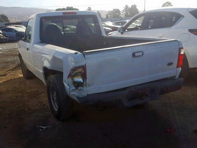 1FTYR10D13PA51360 - 2003 FORD RANGER WHITE photo 3