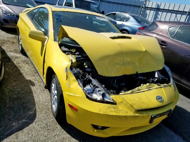 JTDDR32T240174335 - 2004 TOYOTA CELICA GT YELLOW photo 1