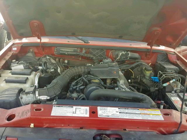 1FTYR10C41TA29008 - 2001 FORD RANGER RED photo 10