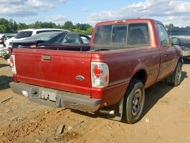 1FTYR10C41TA29008 - 2001 FORD RANGER RED photo 4
