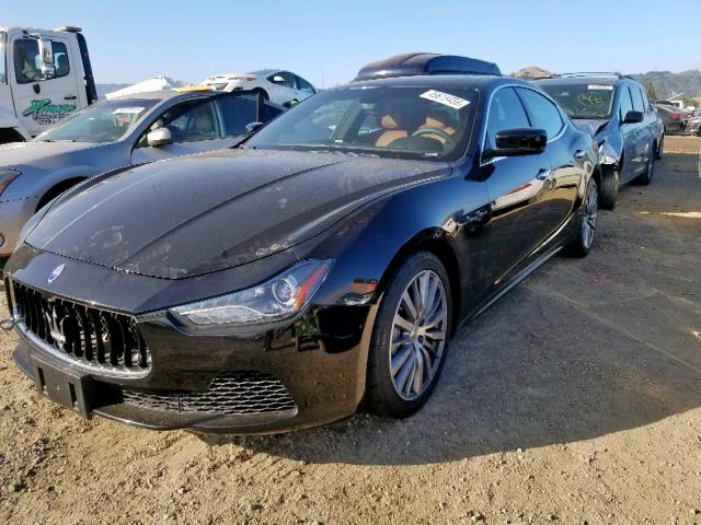 ZAM57XSA2G1166892 - 2016 MASERATI GHIBLI BLACK photo 2