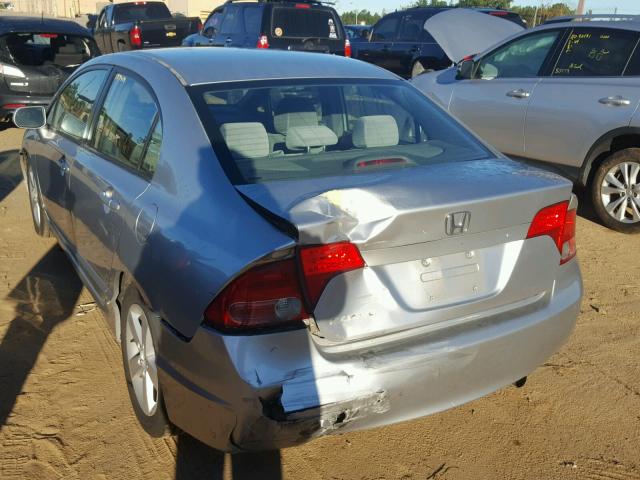 1HGFA16826L043158 - 2006 HONDA CIVIC EX SILVER photo 3