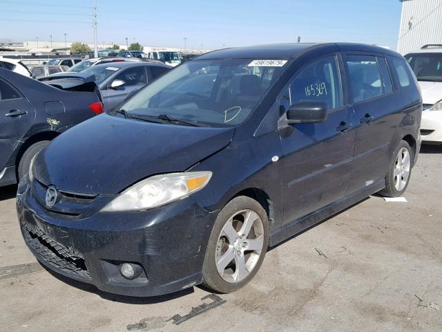 JM1CR29L360124901 - 2006 MAZDA 5 BLACK photo 2