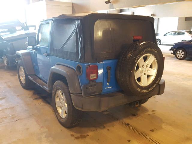 1J4AA2D11BL545149 - 2011 JEEP WRANGLER S BLUE photo 3