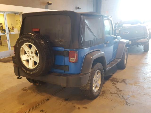 1J4AA2D11BL545149 - 2011 JEEP WRANGLER S BLUE photo 4