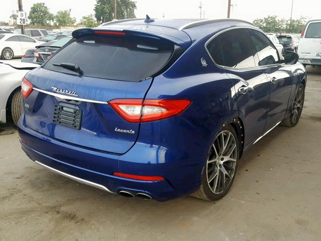 ZN661YUS6HX260714 - 2017 MASERATI LEVANTE S BLUE photo 4