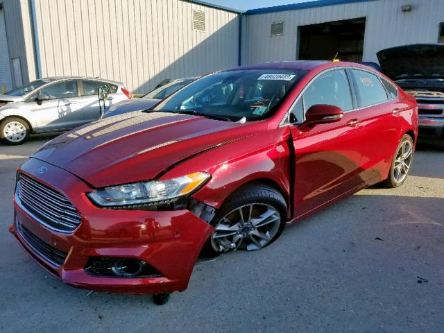 3FA6P0K99ER396637 - 2014 FORD FUSION TIT RED photo 2