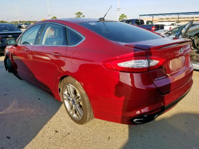 3FA6P0K99ER396637 - 2014 FORD FUSION TIT RED photo 3