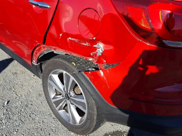 KNDPCCA63E7653138 - 2014 KIA SPORTAGE S RED photo 9