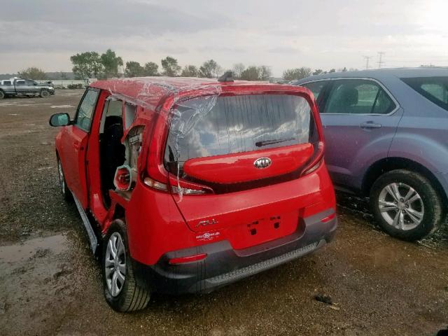 KNDJ23AU5L7045397 - 2020 KIA SOUL LX RED photo 3