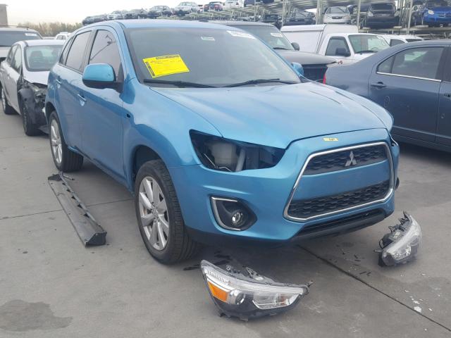 4A4AP3AU9EE032242 - 2014 MITSUBISHI OUTLANDER BLUE photo 1