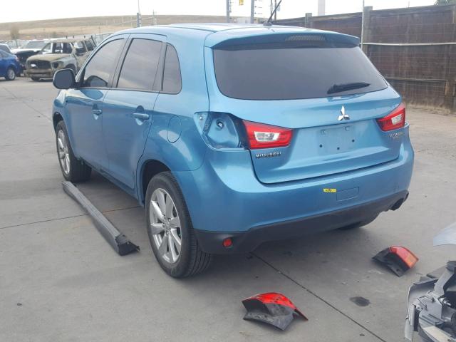 4A4AP3AU9EE032242 - 2014 MITSUBISHI OUTLANDER BLUE photo 9