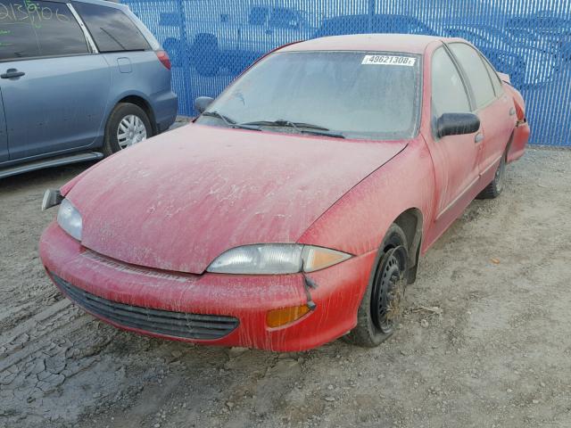 1G1JF5248W7287516 - 1998 CHEVROLET CAVALIER L RED photo 2