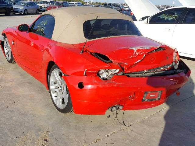 4USBT53483LU05676 - 2003 BMW Z4 3.0 RED photo 3