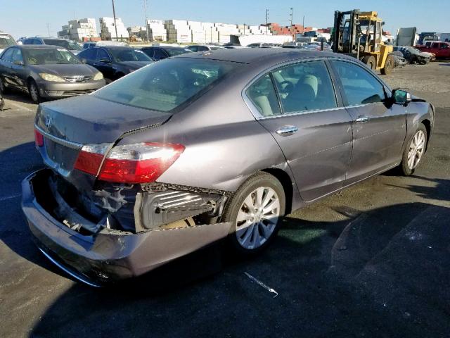 1HGCR2F85DA239895 - 2013 HONDA ACCORD EXL GRAY photo 4