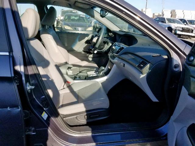 1HGCR2F85DA239895 - 2013 HONDA ACCORD EXL GRAY photo 5