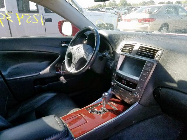 JTHCK262985017369 - 2008 LEXUS IS 250 RED photo 9