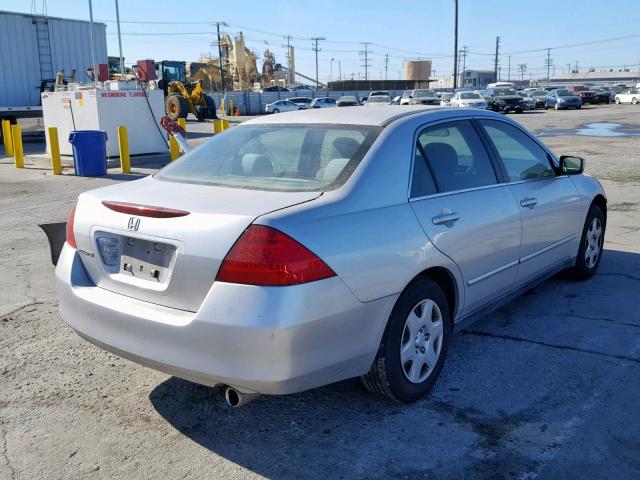 1HGCM56476A128796 - 2006 HONDA ACCORD LX SILVER photo 4