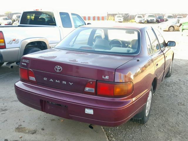 4T1BG12K3TU755256 - 1996 TOYOTA CAMRY DX BURGUNDY photo 4