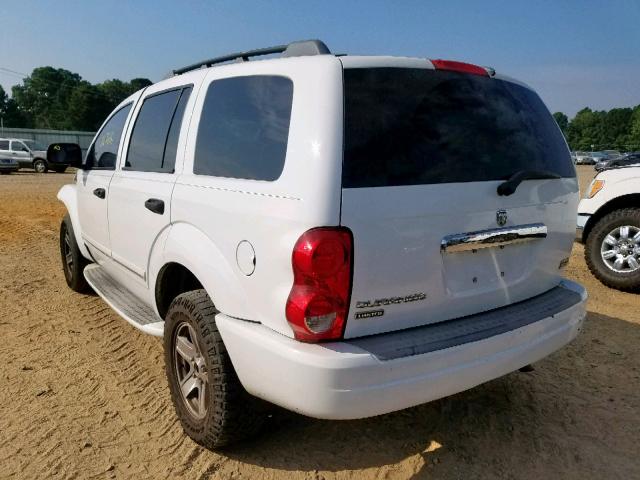 1D4HD58D75F529335 - 2005 DODGE DURANGO LI WHITE photo 3