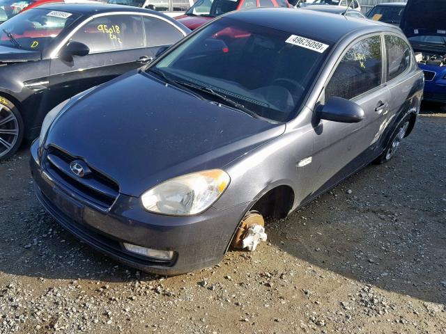 KMHCN36C77U010170 - 2007 HYUNDAI ACCENT SE GRAY photo 2