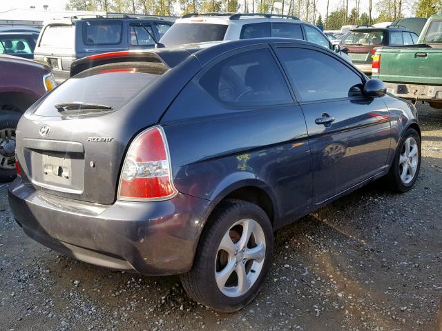 KMHCN36C77U010170 - 2007 HYUNDAI ACCENT SE GRAY photo 4