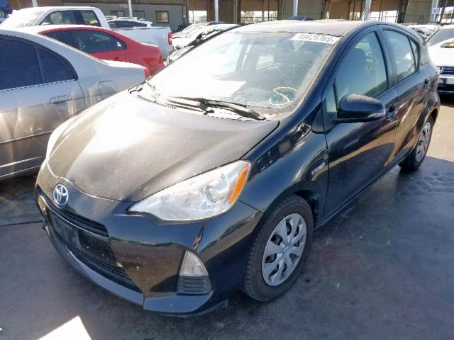 JTDKDTB39C1502218 - 2012 TOYOTA PRIUS C BLACK photo 2