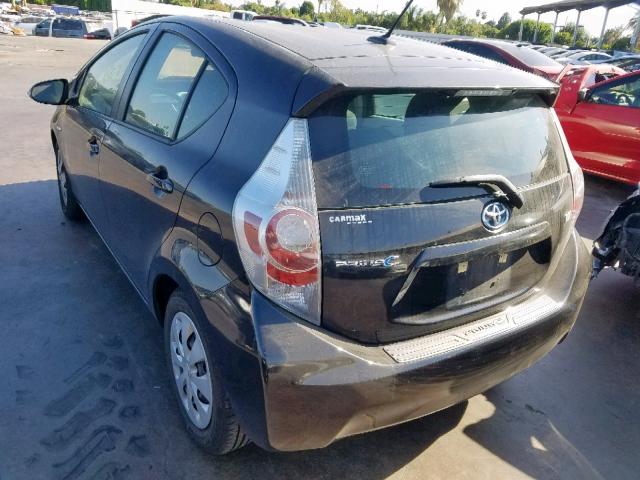 JTDKDTB39C1502218 - 2012 TOYOTA PRIUS C BLACK photo 3