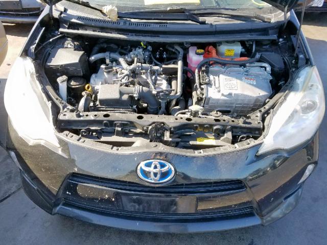 JTDKDTB39C1502218 - 2012 TOYOTA PRIUS C BLACK photo 7