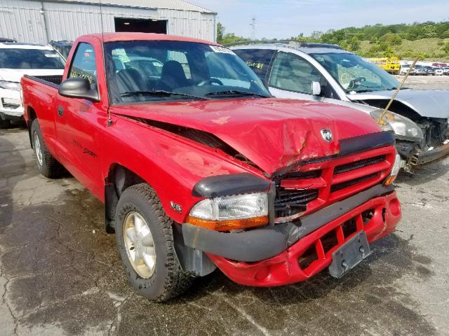 1B7FL26X3YS539004 - 2000 DODGE DAKOTA RED photo 1