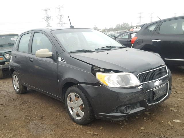 KL1TD66E09B624932 - 2009 CHEVROLET AVEO LS BLACK photo 1