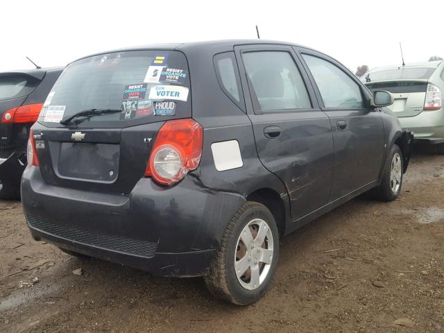 KL1TD66E09B624932 - 2009 CHEVROLET AVEO LS BLACK photo 4