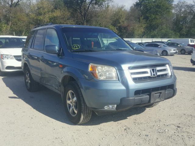 5FNYF18358B008288 - 2008 HONDA PILOT SE BLUE photo 1