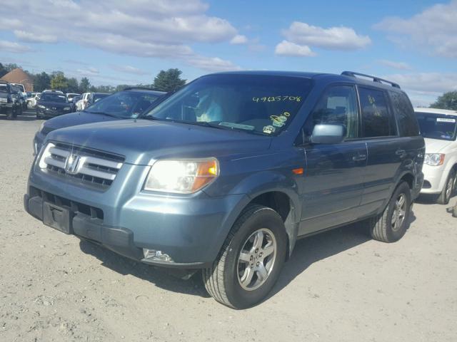 5FNYF18358B008288 - 2008 HONDA PILOT SE BLUE photo 2