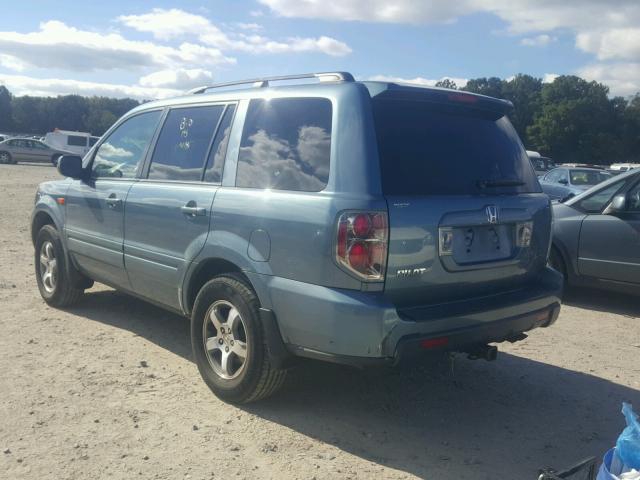 5FNYF18358B008288 - 2008 HONDA PILOT SE BLUE photo 3