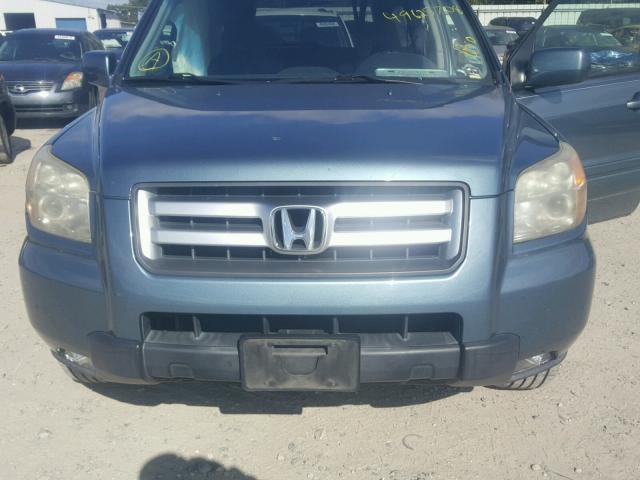 5FNYF18358B008288 - 2008 HONDA PILOT SE BLUE photo 7