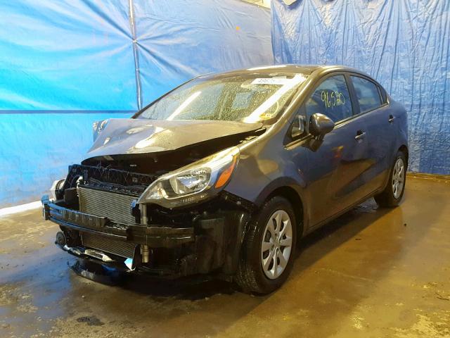 KNADN4A35D6214534 - 2013 KIA RIO EX GRAY photo 2