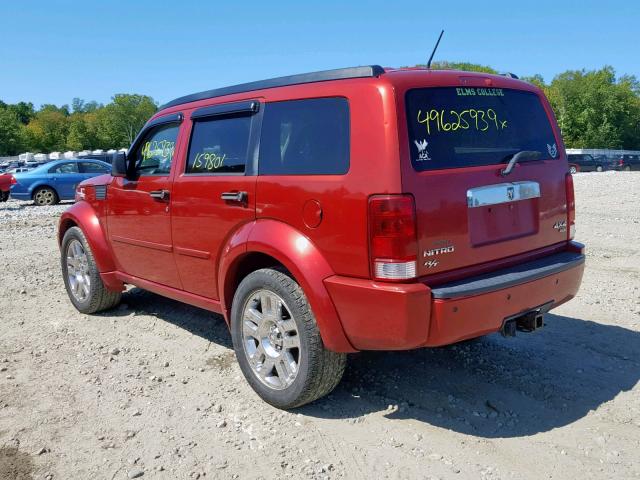 1D8GU58648W102632 - 2008 DODGE NITRO R/T RED photo 3