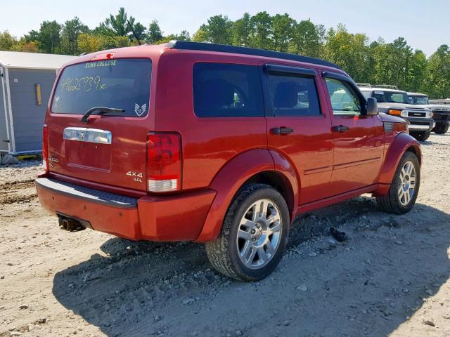 1D8GU58648W102632 - 2008 DODGE NITRO R/T RED photo 4