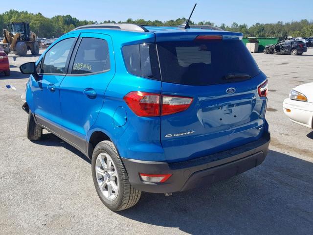 MAJ6P1UL0JC211768 - 2018 FORD ECOSPORT S BLUE photo 3