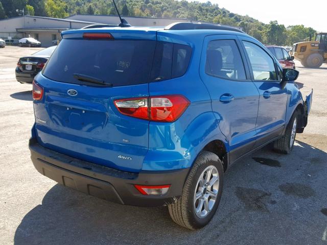 MAJ6P1UL0JC211768 - 2018 FORD ECOSPORT S BLUE photo 4