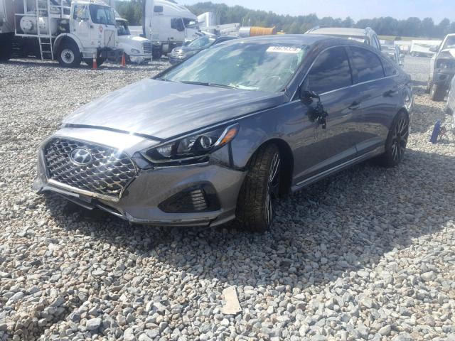 5NPE34AF0JH637675 - 2018 HYUNDAI SONATA SPO GRAY photo 2