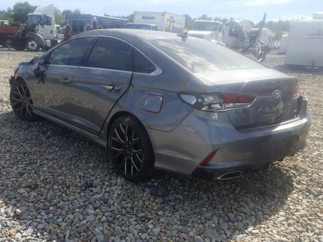 5NPE34AF0JH637675 - 2018 HYUNDAI SONATA SPO GRAY photo 3