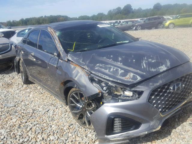 5NPE34AF0JH637675 - 2018 HYUNDAI SONATA SPO GRAY photo 9